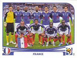 Team Photo France samolepka Panini World Cup 2010 #87